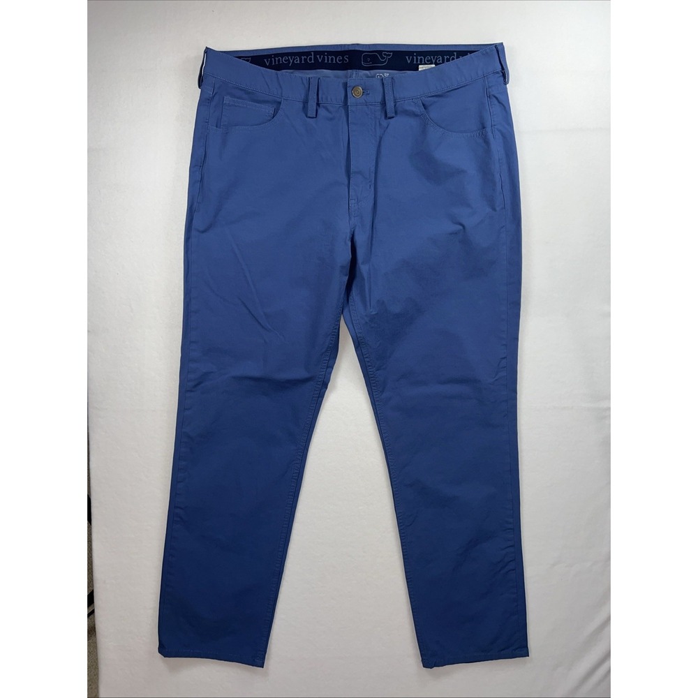 Vineyard Vines Performance Men's Pants Size 38x30(29) Blue Chino Stretch Casual